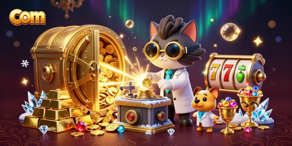 Experience thrilling wins at com with vibrant slot games and a magical treasure-filled scene.