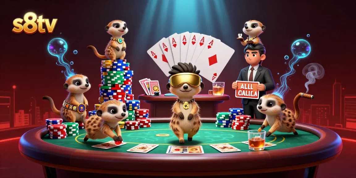 Experience the thrill of betting on s8tv with meerkats operating a vibrant casino scene.
