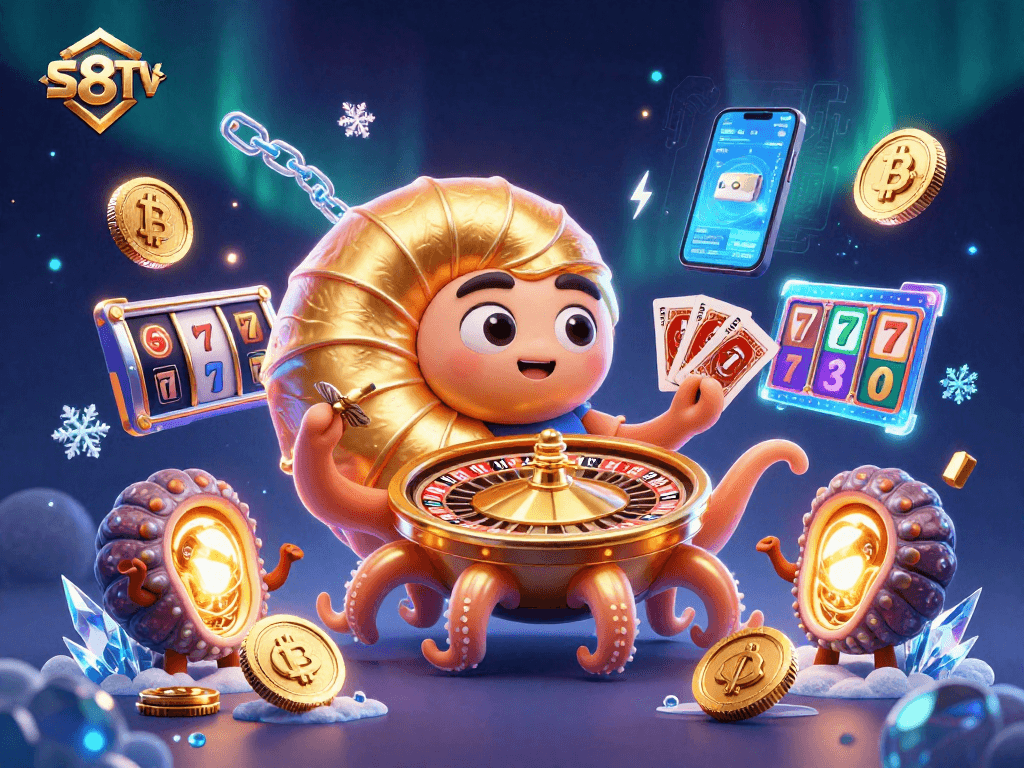 Engage with S8TV's exciting games featuring dazzling 3D designs and vibrant elements in the casino world.