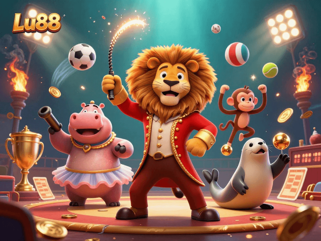 Experience the thrilling dynamics of Lu88 with colorful characters and sports betting elements.