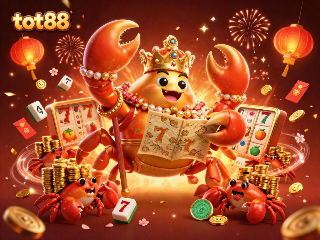 Experience the thrill of gaming at tot88 with vibrant 3D illustrations depicting fortune and excitement.