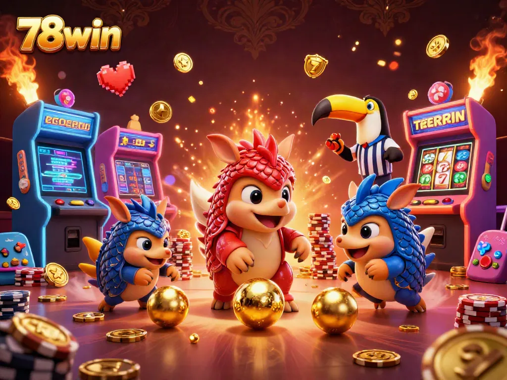 Experience thrilling gameplay with 78win as pangolins compete in a casino setting.