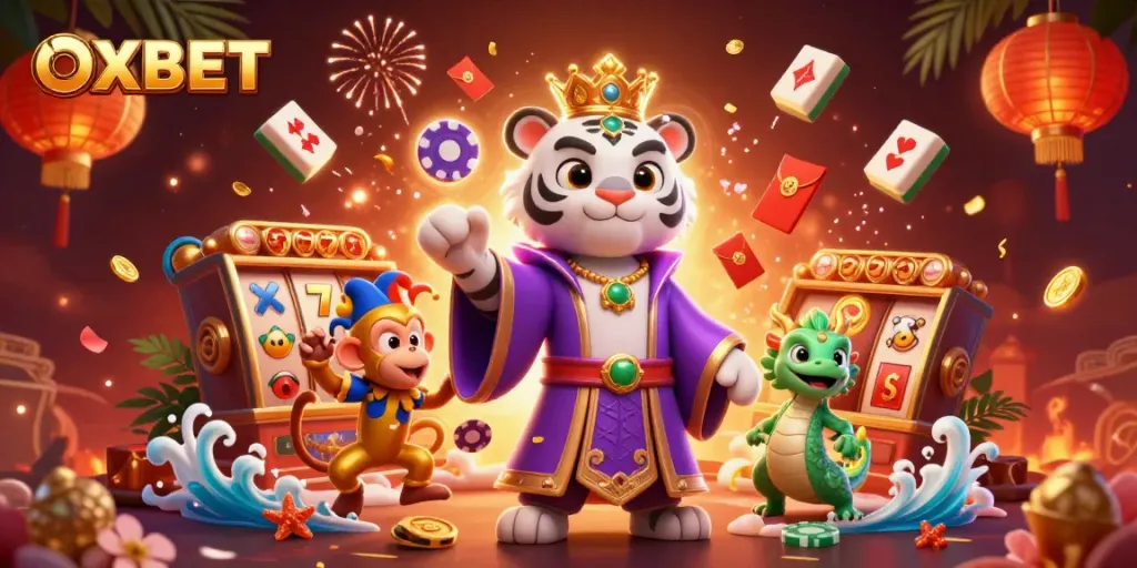 Experience exciting gameplay at OXBET with a vibrant casino scene filled with dynamic elements.