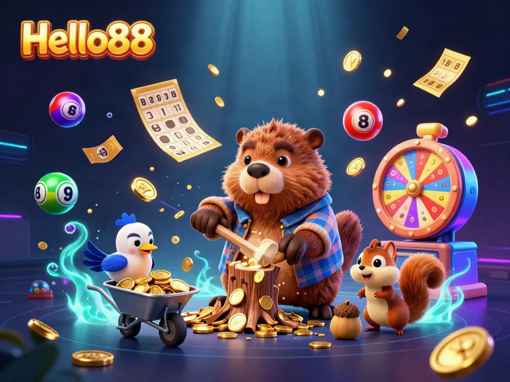 Experience exciting gameplay at Hello88 with lively characters and vibrant casino elements, immersing players in a thrilling atmosphere.