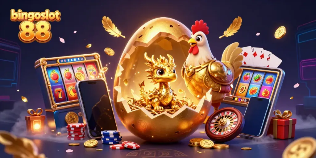 Menangkan pengalaman seru bermain di bingoslot 88 dengan ilustrasi kasino menyenangkan.