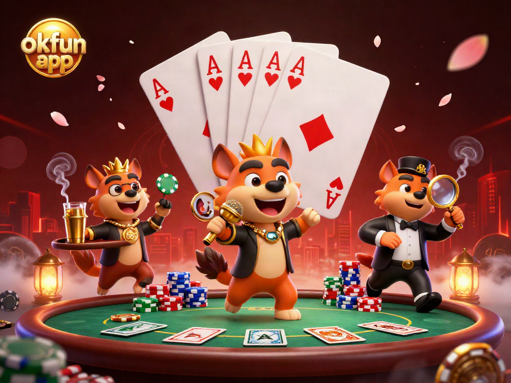 Engage with the okfun app where hyenas bring humor to your casino experience.