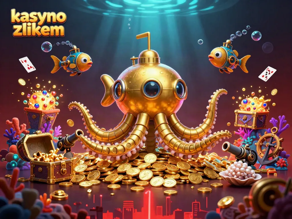 Experience thrilling moments in a kasyno z blikiem as the golden kraken submarine navigates sparkling gold coins.