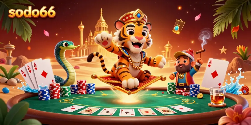 Engage in thrilling gameplay at sodo66 with an Arabian Nights theme and dynamic casino elements.