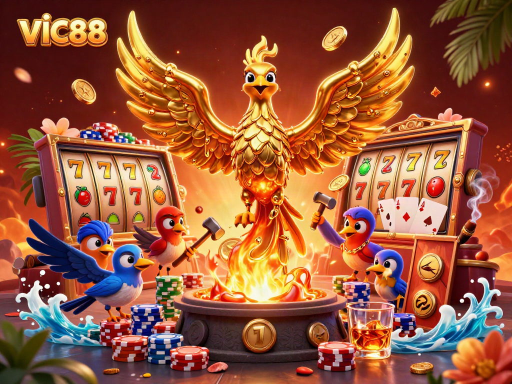 Experience thrilling wins at VIC88 with dynamic slot machines and vibrant casino elements.