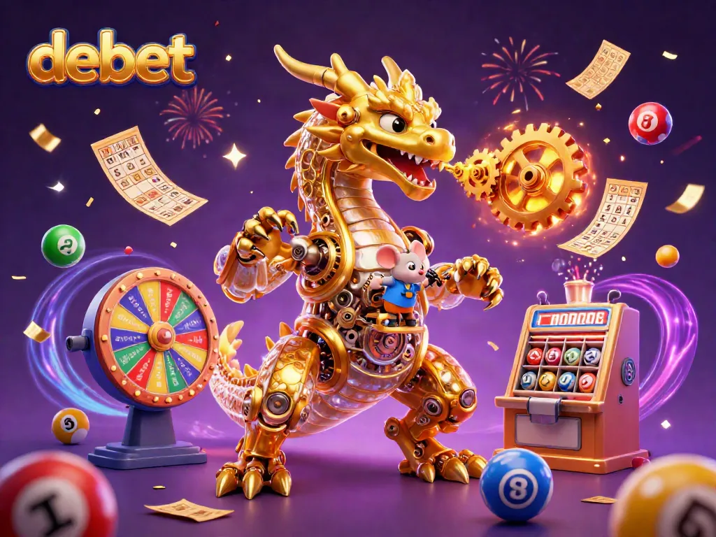 Experience the thrilling world of debet with vibrant 3D characters and dynamic gaming elements in an exciting casino setting.