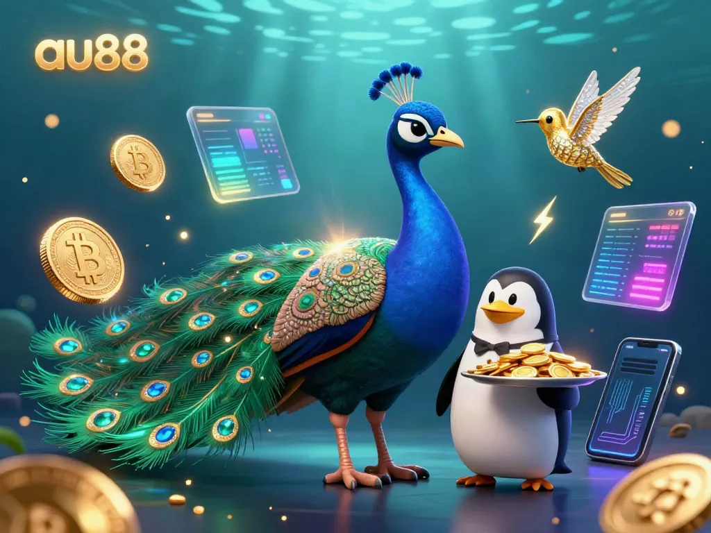 Experience excitement at au88, featuring vibrant casino elements and characters in a high-stakes gaming scene.