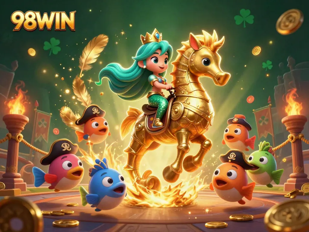 Experience captivating gameplay at 98WIN with vibrant characters and thrilling casino elements.