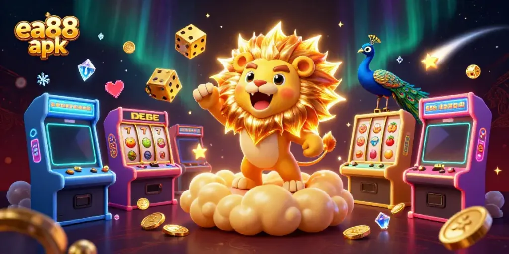 Experience the excitement of ea88 apk with dynamic casino elements and vibrant characters.