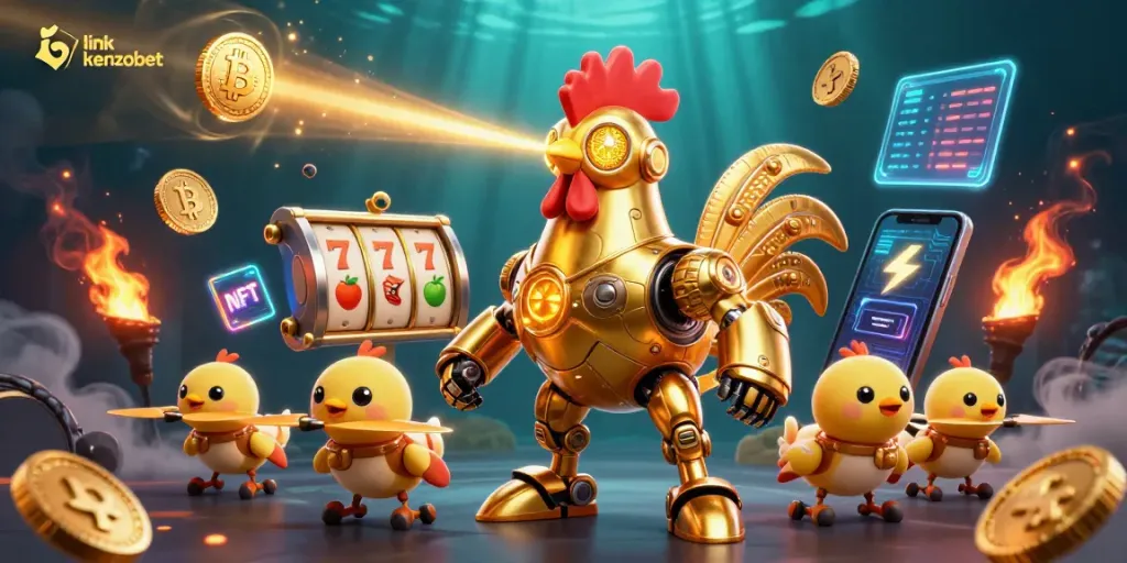 Experience winning slot strategies with link kenzobet gameplay, featuring vibrant 3D characters and casino elements.