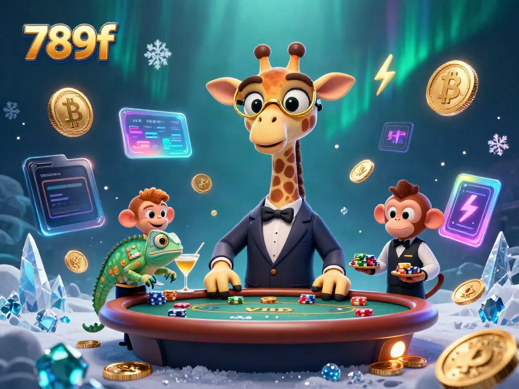 Experience thrilling gaming action with 789f in a vibrant casino scene featuring a high-roller giraffe.