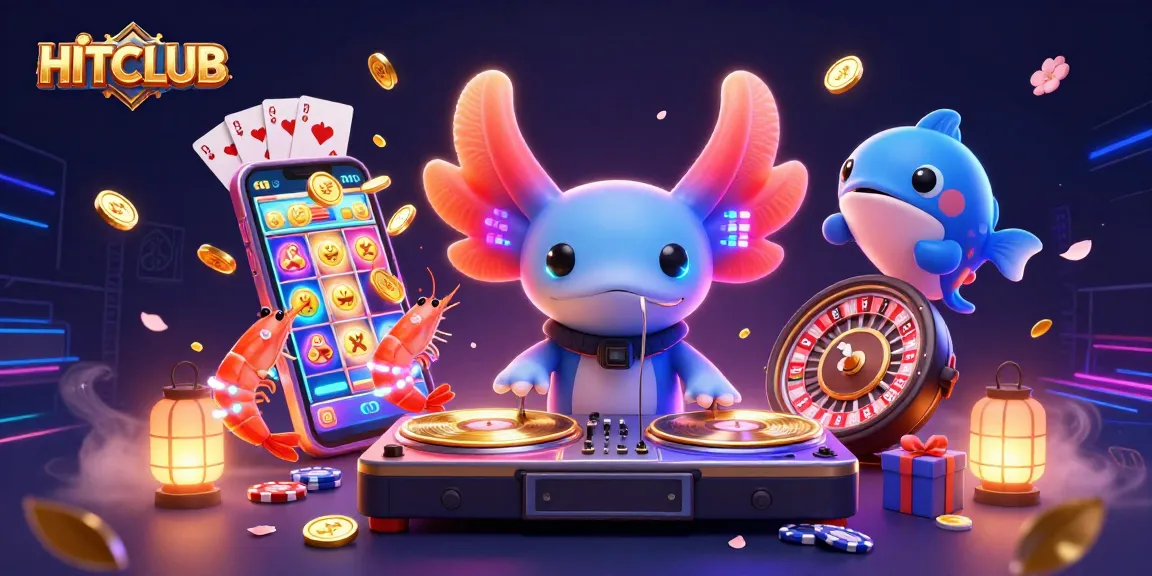 Join the HITCLUB experience with vibrant casino gaming characters and thrilling slot games!