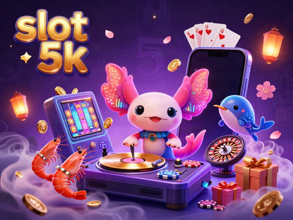Experience the excitement of slot 5k gameplay with vibrant characters and dynamic casino elements in an engaging 3D scene.