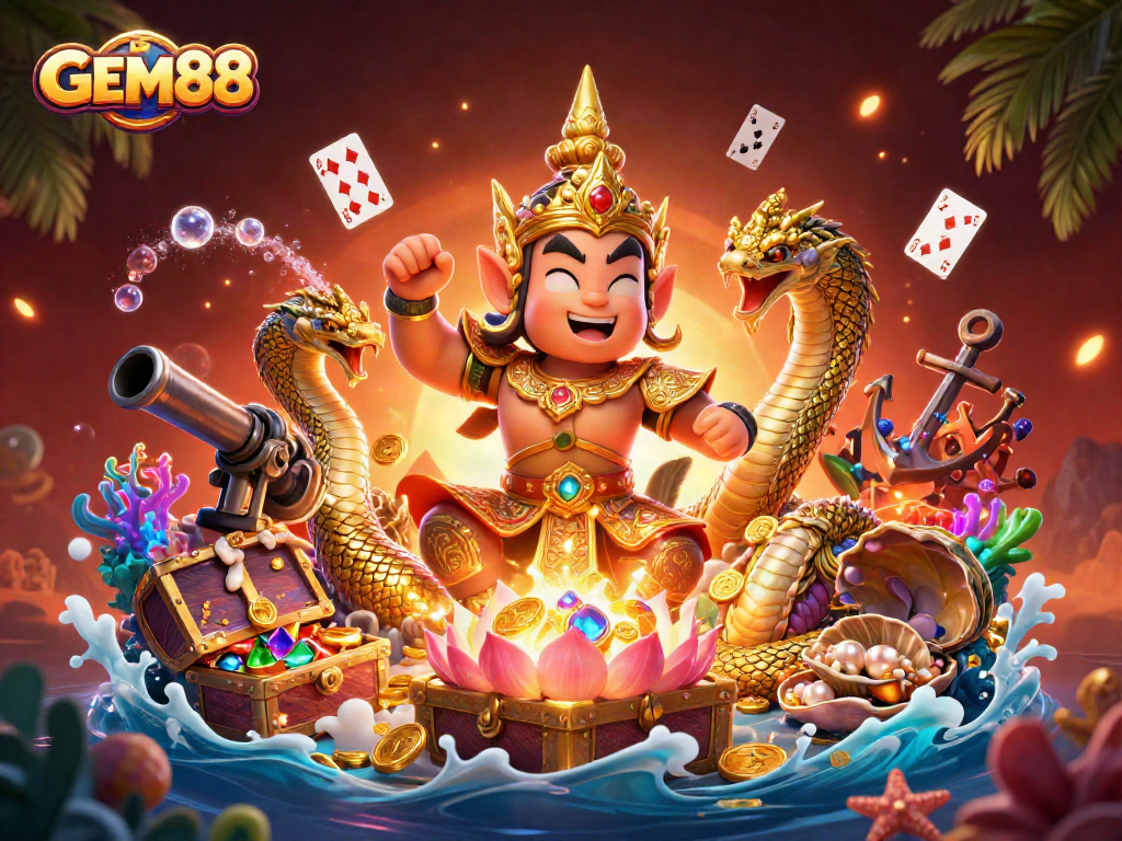 Join GEM88's vibrant casino adventure with dynamic characters and rich gameplay elements.