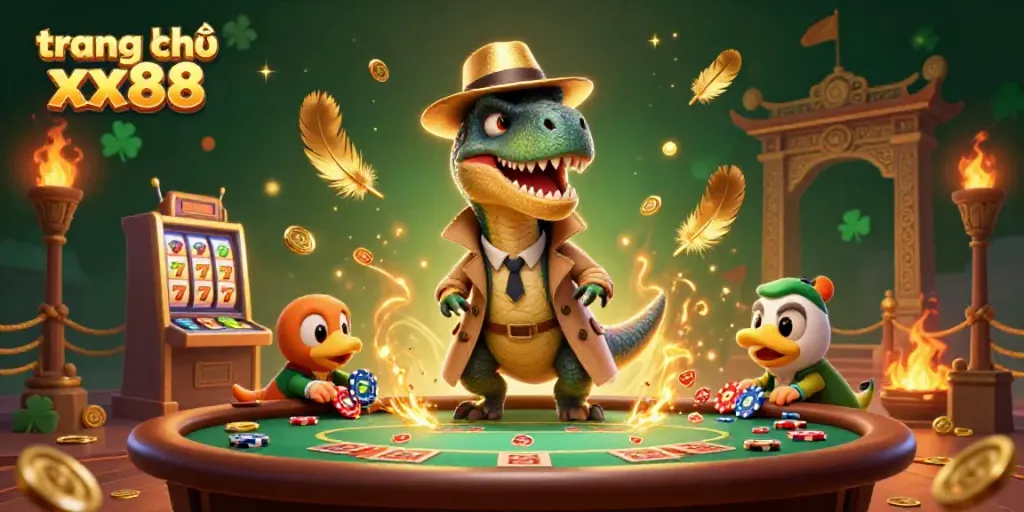 Experience thrilling excitement at trang chủ xx88 with a velociraptor card counter in action.