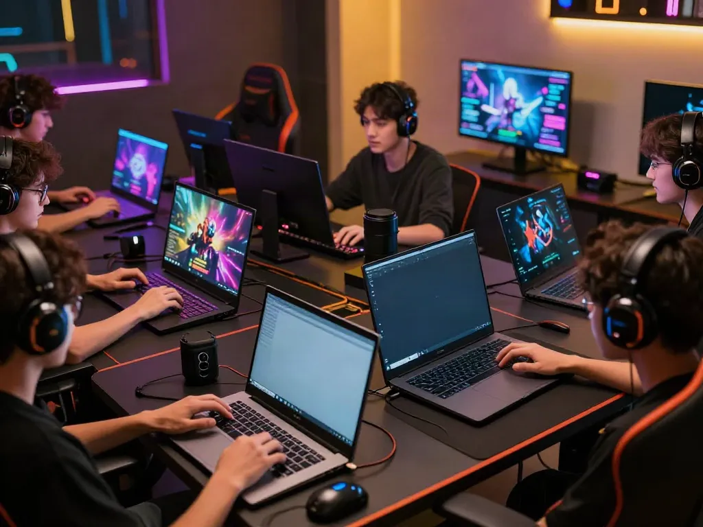 Engaging online gaming experience at https://sunwint4.com/ featuring enthusiastic players and vibrant setup.