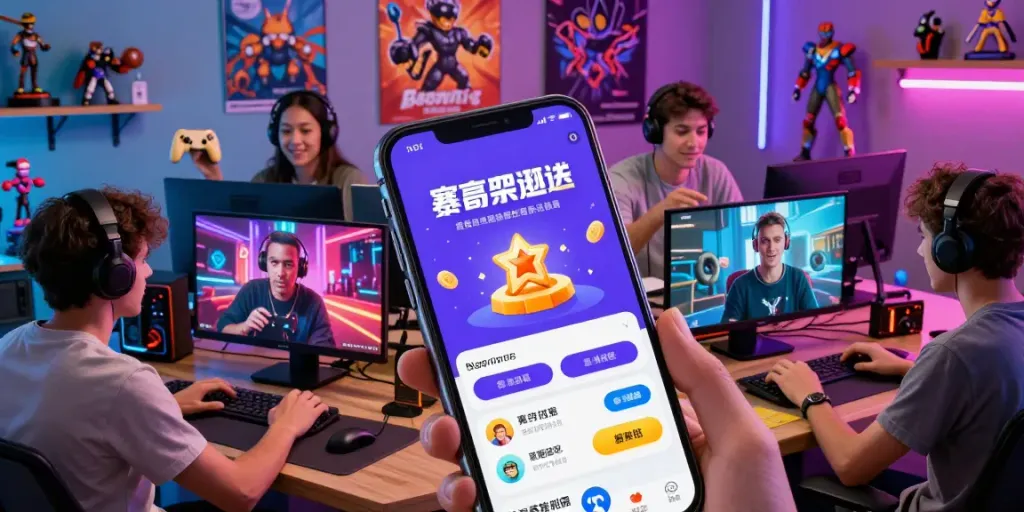Engaging harta88 digital gaming users interacting with colorful rewards and mobile interface