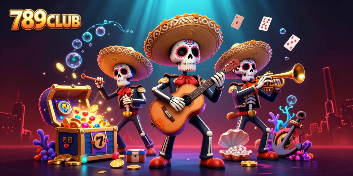 Experience the excitement of 789CLUB with rich visuals of vibrant characters and casino elements.