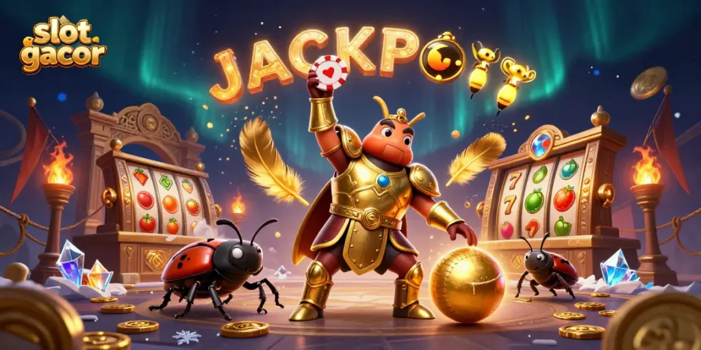 Slot gacor memberikan kesan jackpot dengan karakter serangga yang unik di arena kemenangan.