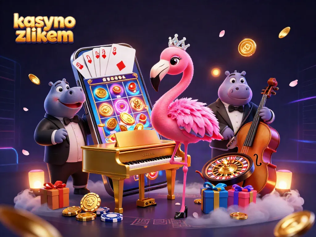 Engage with kasyno z blikiem through vibrant 3D casino-themed digital art featuring popular game elements.