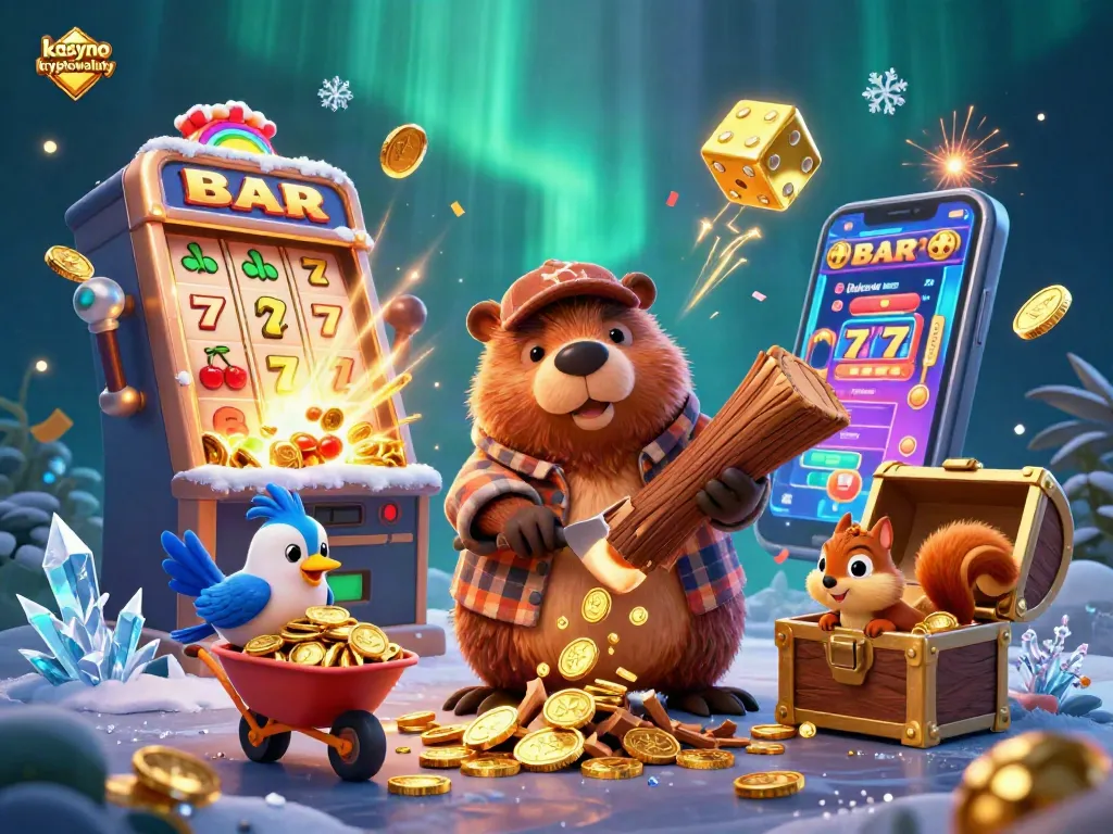 Experience thrilling action at kasyno kryptowaluty with animated characters enjoying a vibrant casino scene filled with coins and games.