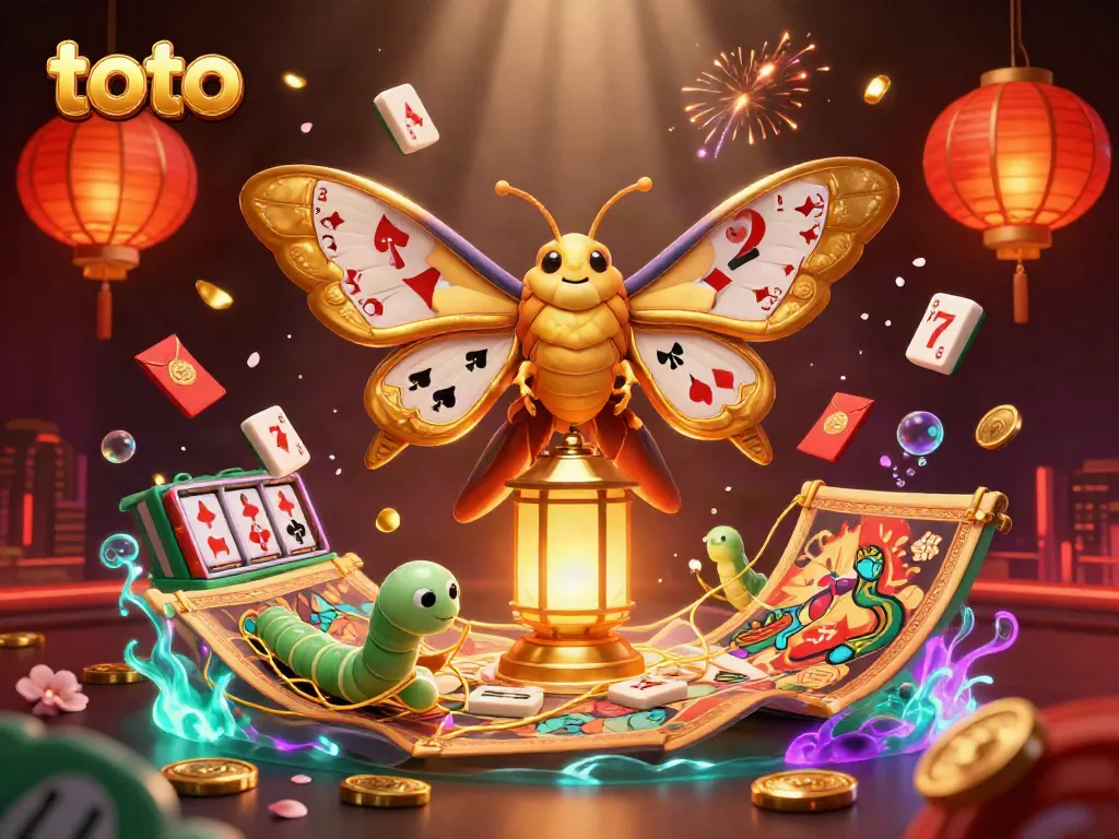 Gambarkan momen seru dengan toto di kasino dengan elemen permainan yang berkilau dan karakter mencolok.