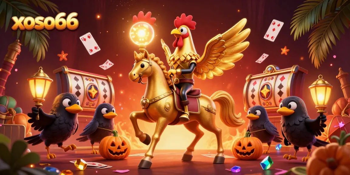 Engage with exciting games at xoso66 with golden rooster and dazzling casino elements.