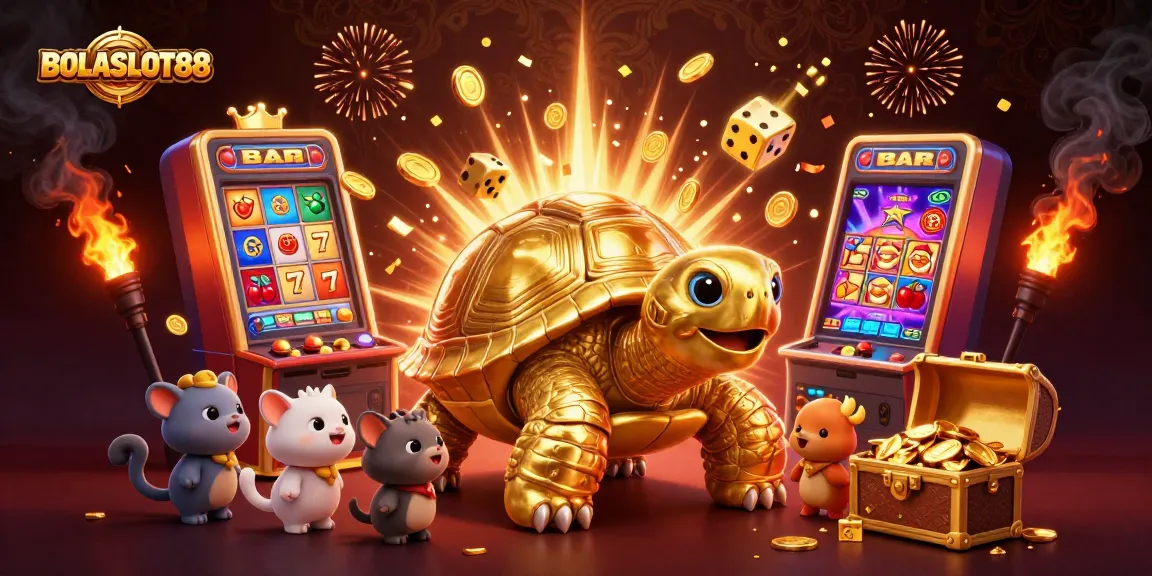 BOLASLOT88 showcases an exciting casino experience with dynamic characters and vibrant game elements.