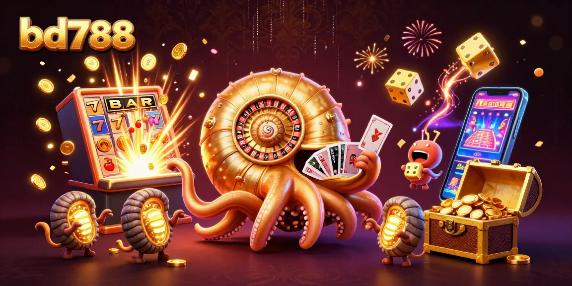 Engage in excitement with bd788 at colorful casino games, featuring a vibrant 3D nautilus roulette scene.