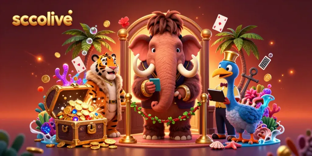 Experience thrilling gameplay at socolive with a bouncer mammoth and vibrant casino elements in a dazzling underwater scene.