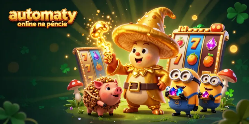 Experience automaty online na pieniądze with a vibrant 3D illustration showcasing enchanting characters and slot elements.