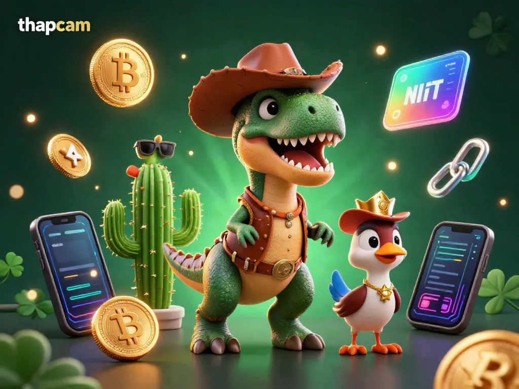 Experience thapcam's thrilling online gambling world with 3D cowboy dinosaur and crypto elements
