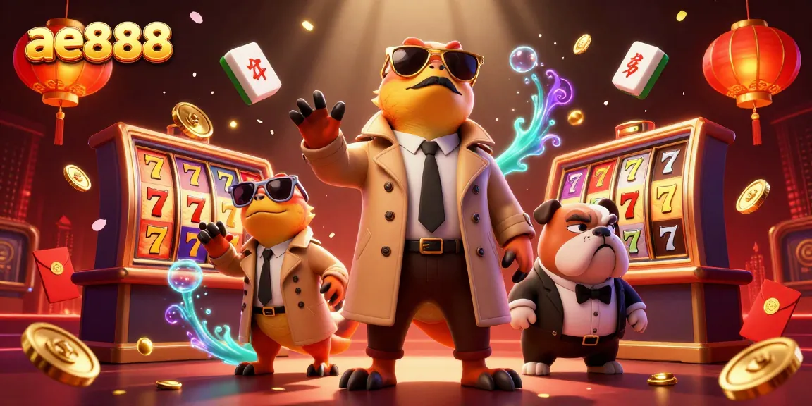 Experience ae888 gaming excitement with raptors in a trench coat at a VIP casino lounge