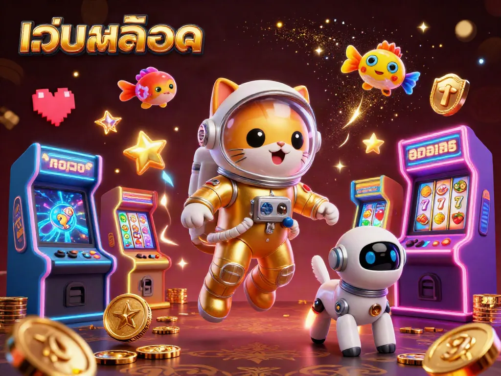 Experience thrilling gameplay with เว็บสล็อต, featuring a cosmic theme and vibrant 3D elements.