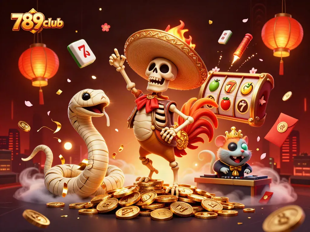 Experience the thrill of winning at 789club with a vibrant casino scene featuring dynamic characters and elements.
