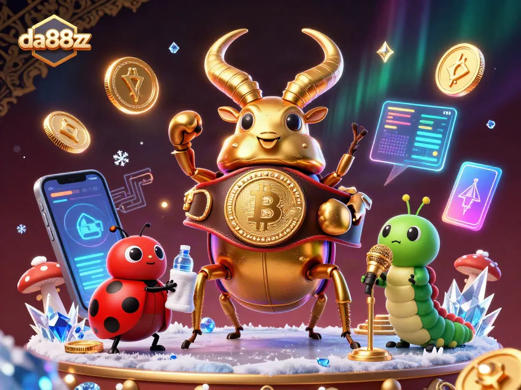 Join the da88zz fun with a boxing beetle character amid a vibrant casino scene.