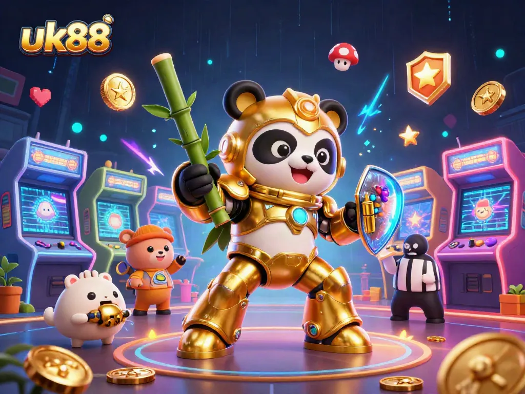 Engage in thrilling gameplay at uk88 with dynamic 3D arcade machines and lively animated scenes.