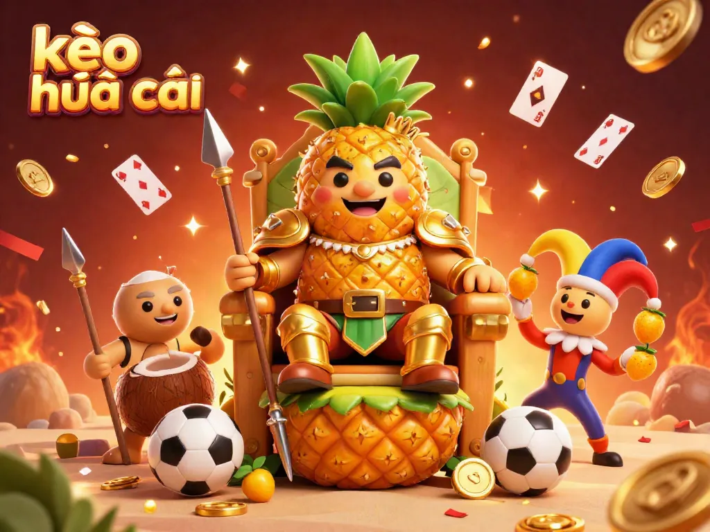Engage in exciting sports betting with kèo nhà cái as the lively pineapple king presides over a vibrant casino scene.