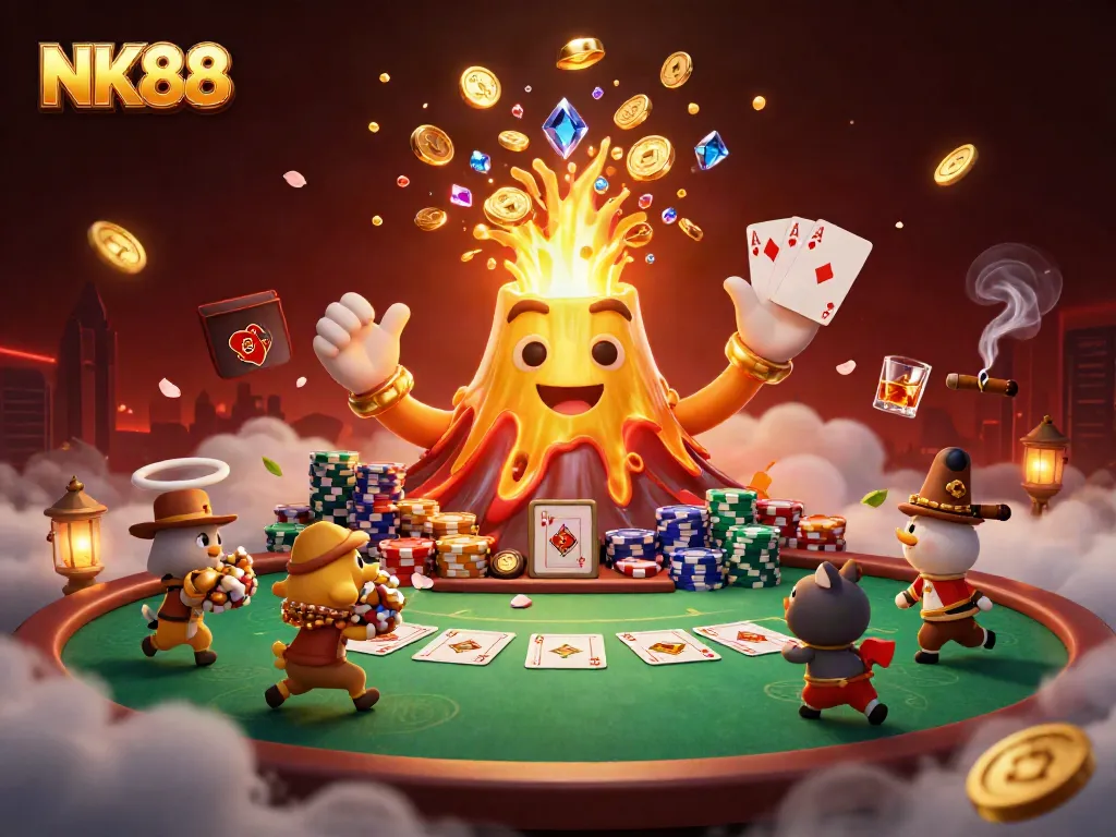 Engage with thrilling NK88 adventures in a vibrant casino scene filled with excitement.
